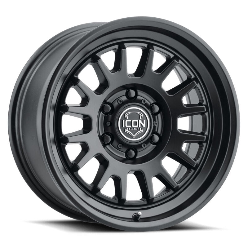 ICON Anza 17x8.5 6x5.5 25mm Offset 5.75in BS 95.1mm Hub Bore Satin Black Wheel Wheels - Cast ICON
