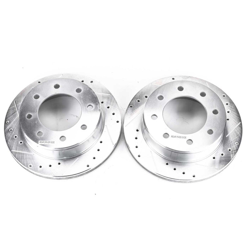 Power Stop 03-19 Chevrolet Express 2500 Rear Evolution Drilled & Slotted Rotors - Pair Brake Rotors - Slot & Drilled PowerStop