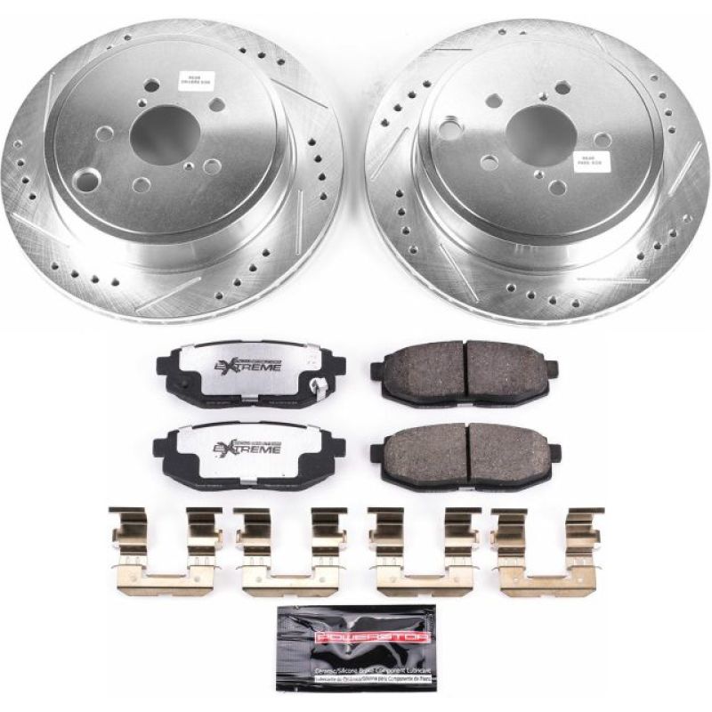 Power Stop 13-16 Scion FR-S Rear Z26 Street Warrior Brake Kit Brake Kits - Performance D&S PowerStop
