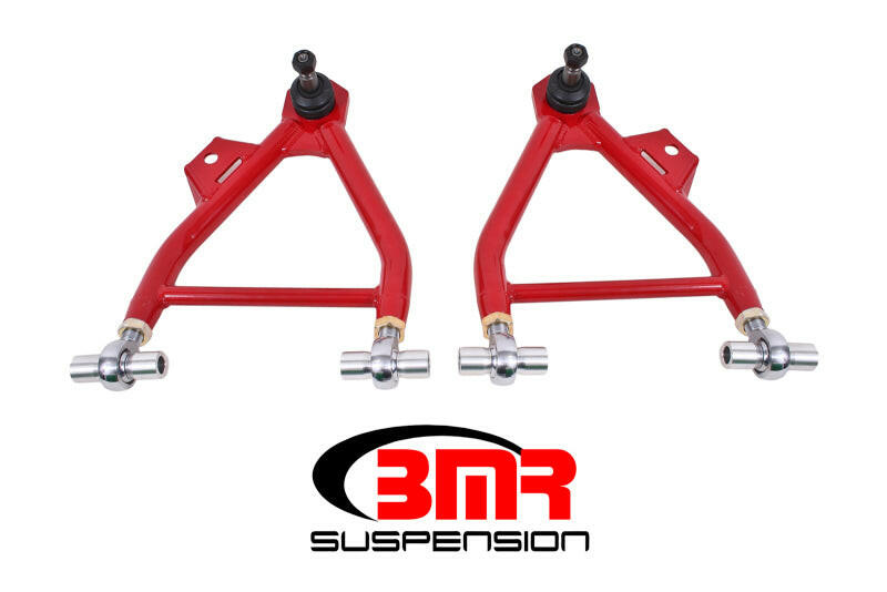 BMR 94-04 Mustang Lower A-Arms (Coilover Only) w/ Adj. Rod End and Tall Ball Joint - Red Control Arms BMR Suspension