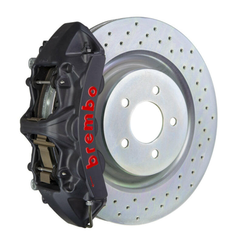 Brembo 10-15 Camaro V6 Front GTS BBK 6 Piston Cast 355x32 1pc Rotor Drilled-Black HA Brake Kits - Performance Slot Brembo