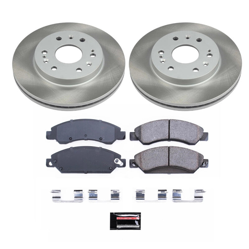 Power Stop 2007 GMC Yukon XL 1500 Front Semi-Coated Rotor Kit Brake Kits - Performance Blank PowerStop