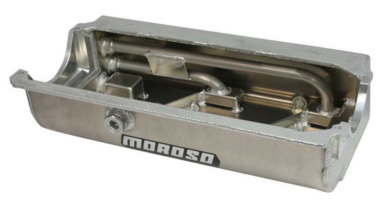 Moroso Pre-85 Chevrolet Small Block (w/Three Pick Ups) Sprint Car Dry Sump 6.5in Aluminum Oil Pan Oil Pans Moroso