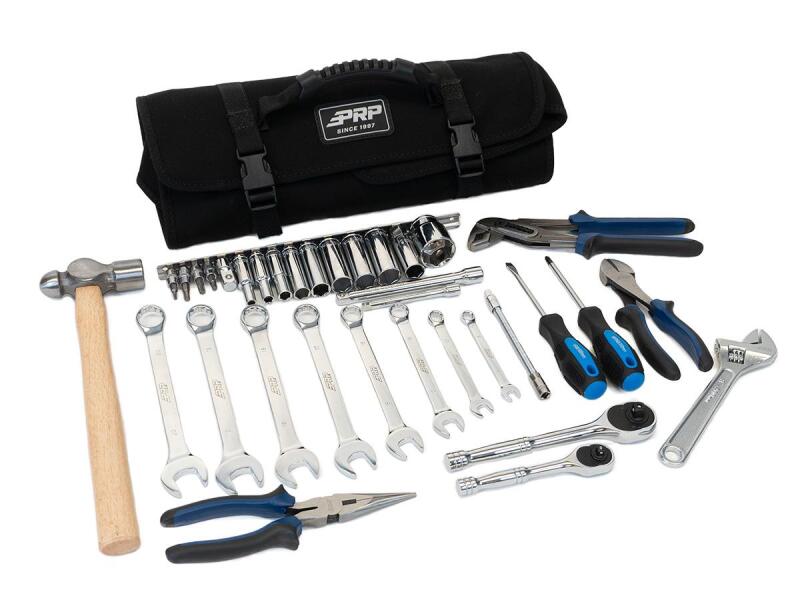 PRP 35pc Can-Am Roll Up Tool bag Tool kit - Black Tool Storage PRP Seats