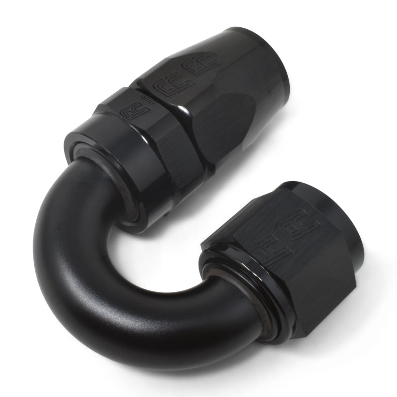 Russell Performance -8 AN Black 180 Degree Full Flow Swivel Hose End Fittings Russell