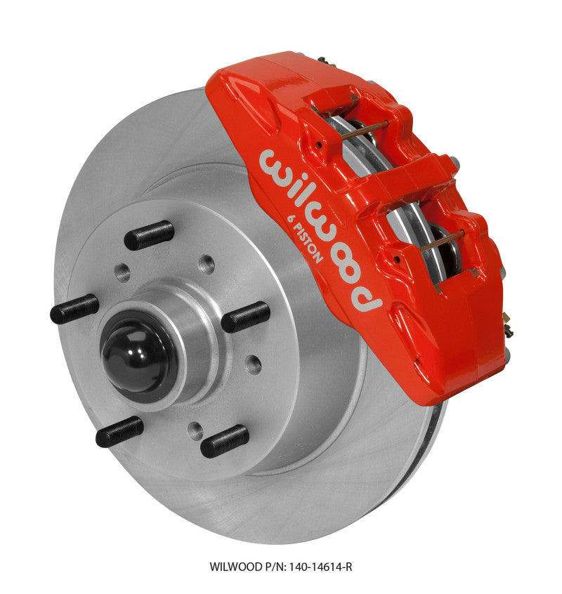 Wilwood Dynapro 6 Front Kit 11.75 Rotor Red 68-72 Ford F100 Big Brake Kits Wilwood