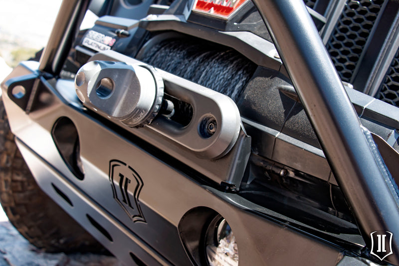 ICON Impact Front Bumper Fairlead Mount Bumpers - Steel ICON