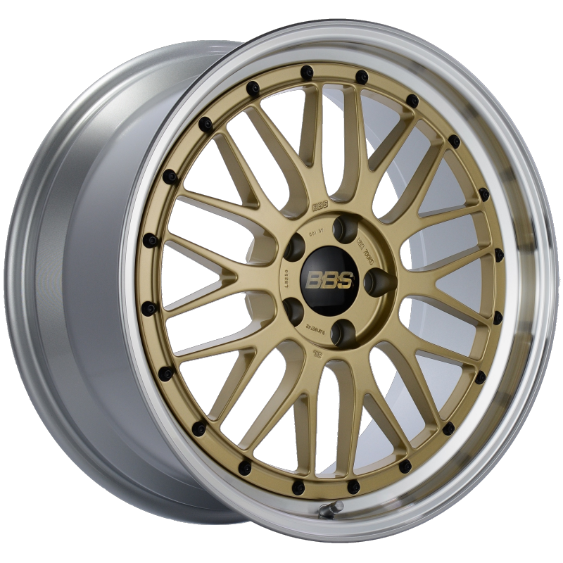 BBS LM 19x9 5x112 ET42 Gold Center Diamond Cut Lip Wheel -82mm PFS/Clip Required Wheels - Forged BBS