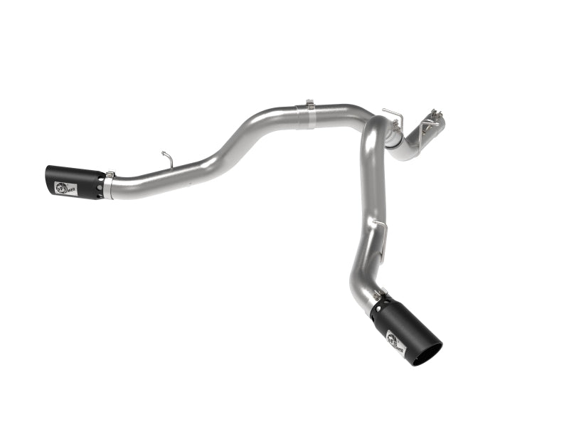aFe Large Bore-HD 4in 409SS DPF-Back Exhaust System w/Black Tip 20 GM Diesel Trucks V8-6.6L (td) L5P DPF Back aFe