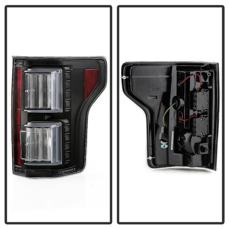 Spyder Ford F150 15-17 Light Bar LED Tail Lights (Not Compatible w/ Rear Blind Spot) - Black Tail Lights SPYDER