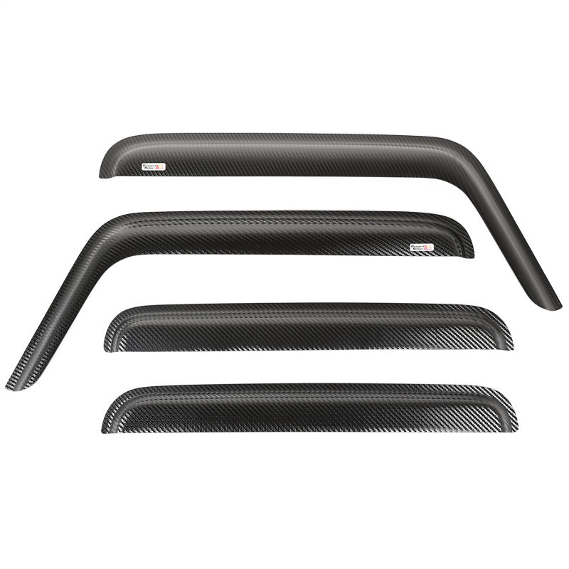 Rugged Ridge Window Visors Carbon Fiber 4Door 07-18 Jeep Wrangler Wind Deflectors Rugged Ridge