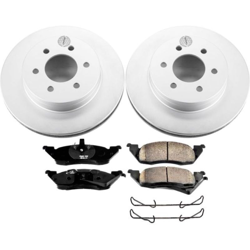 Power Stop 97-98 Dodge Dakota Front Z17 Evolution Geomet Coated Brake Kit Brake Kits - Performance Blank PowerStop