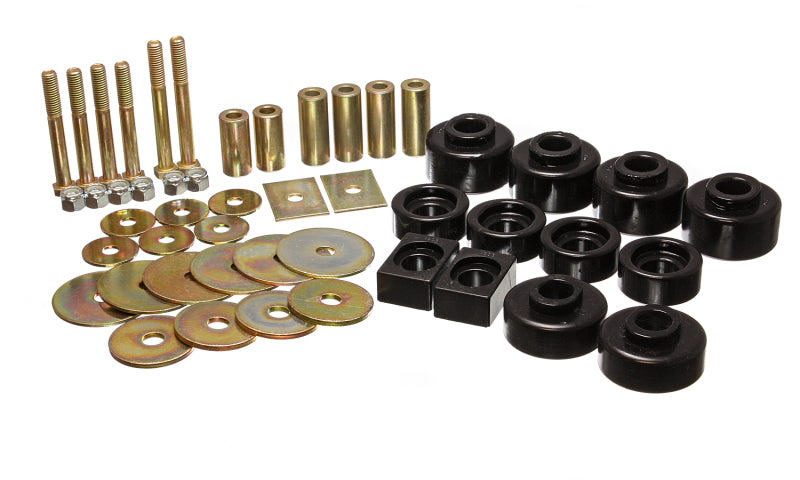 Energy Suspension 97-03 Ford F-100/F-150 2WD/F250 2WD & L-Duty Black Body (Ext Cab ONLY ) Mount Set Bushing Kits Energy Suspension