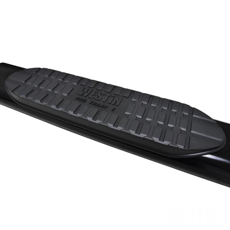 Westin 19-21 Chevrolet Silverado Crew Cab PRO TRAXX 6 Oval Nerf Step Bars - Black Nerf Bars Westin