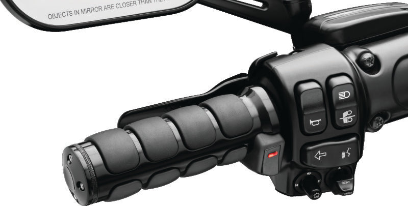 Kuryakyn Heated ISO Grips Throttle-By-Wire Gloss Black Grips Kuryakyn