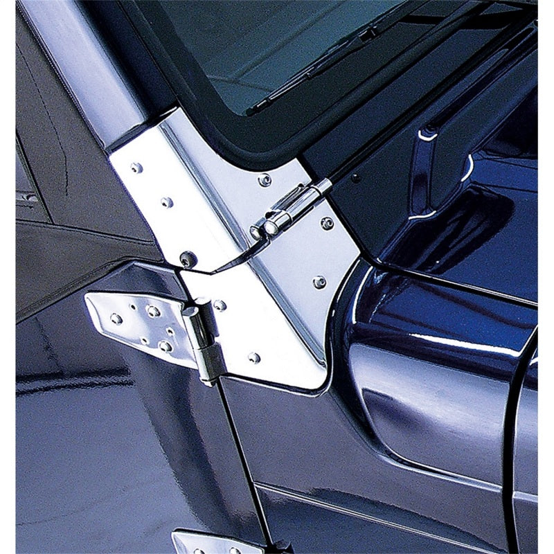 Rugged Ridge 97-06 Jeep Wrangler Stainless Steel Windshield Hinges Hardware - Singles Rugged Ridge