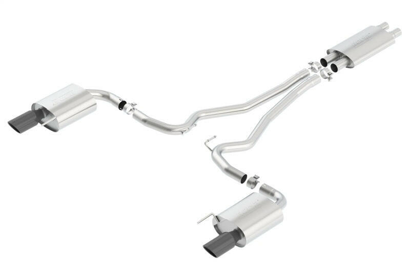 Borla Touring Cat-Back 15 Ford Mustang GT 5.0L V8 MT/AT 2.5in pipe Black 4in tip Catback Borla