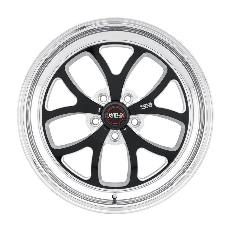 Weld S76 17x11 / 5x4.75 BP / 7.7in. BS Black Wheel (High Pad) - Non-Beadlock Wheels - Forged Weld