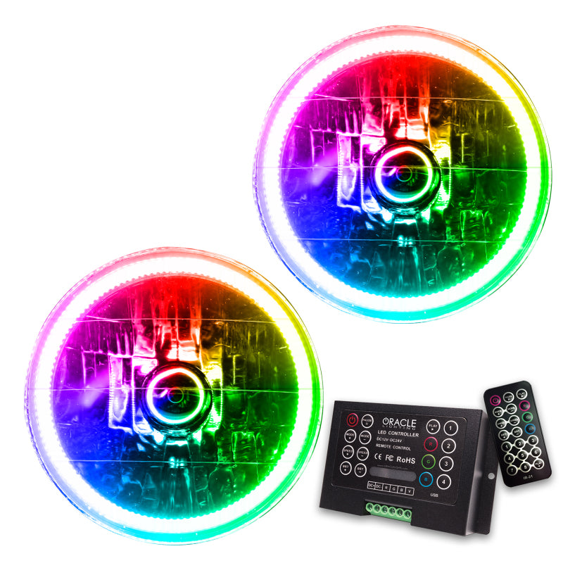 Oracle 97-06 Jeep Wrangler TJ SMD HL - ColorSHIFT w/ 2.0 Controller Headlights ORACLE Lighting