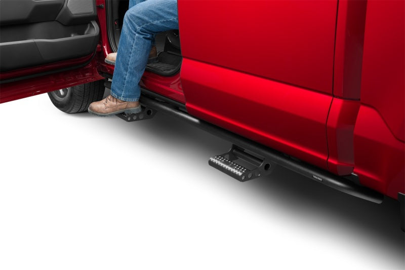 N-Fab RKR Step System 15-17 Ford F-150 SuperCrew - Tex. Black - 1.75in Body Armor & Rock Rails N-Fab