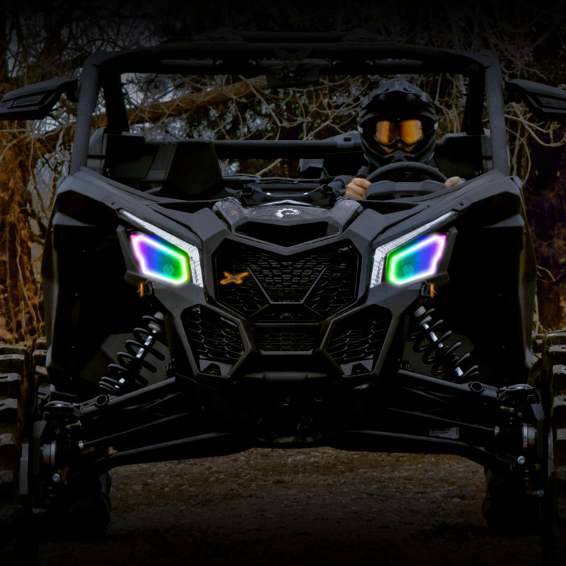 Oracle 17-21 Can-Am Maverick X3 Dynamic RGB+W Headlight Halo Kit - ColorSHIFT - Dynamic Headlights ORACLE Lighting