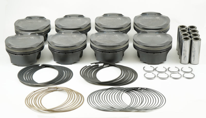 Mahle MS Piston Set Ford Coyote 314ci 3.701in Bore 3.650in Stroke 5.933in Rod .866 Pin -1cc 11CR Piston Sets - Forged - 8cyl Mahle
