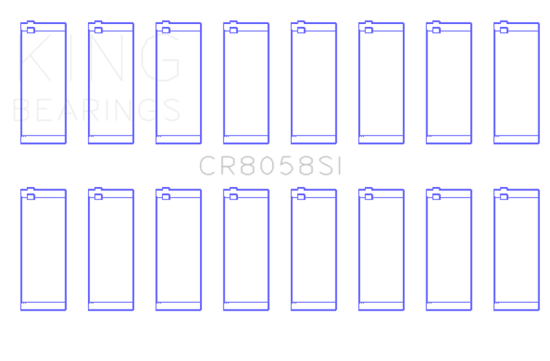 King Engine Bearings Ford 6.2L V8 (Size +.25) Connecting Rod Bearing Set (Set of 8) Bearings King Engine Bearings