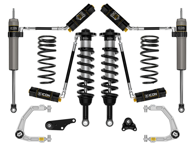ICON 2024+ Toyota Tacoma 1.25in-3in Stage 5 Suspension System Billet w/ Triple Rate Spring Coilovers ICON