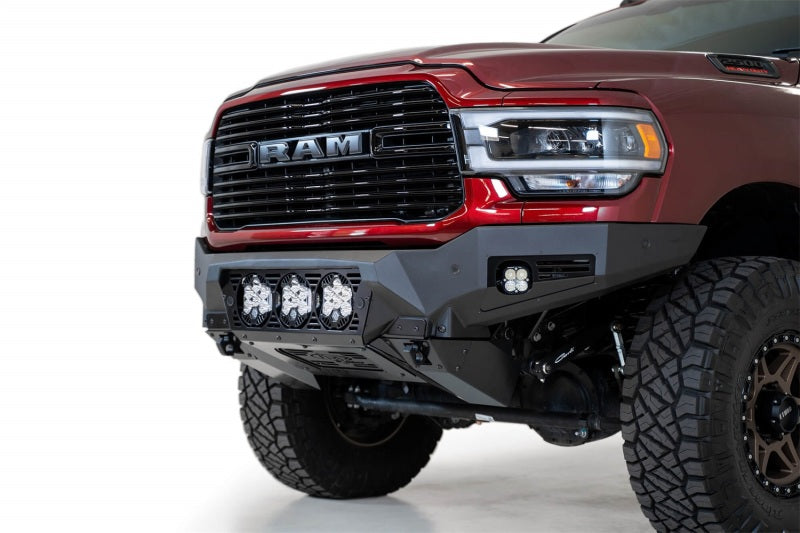 Addictive Desert Designs 19-21 Ram 2500/3500 Bomber HD Front Bumper (Baja Designs LP6 Mounts) Bumpers - Steel Addictive Desert Designs