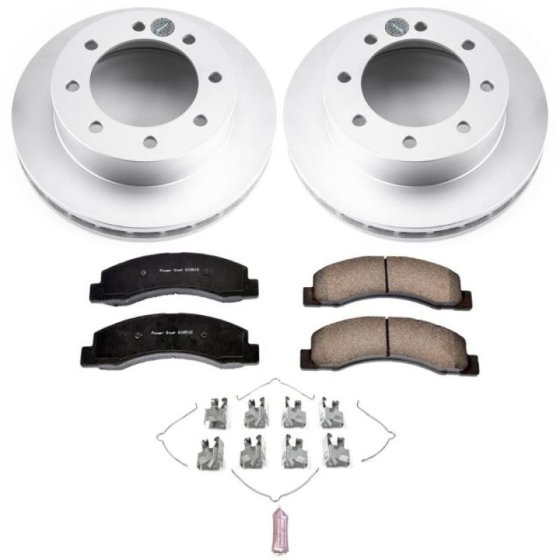 Power Stop 1999 Ford F-250 Super Duty Front Z17 Evolution Geomet Coated Brake Kit Brake Kits - Performance Blank PowerStop