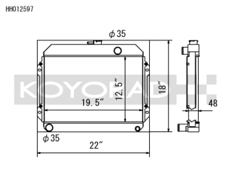 Koyo 70-74 Toyota Celica 1.6/2.0L I4 (MT) Radiator Radiators Koyo