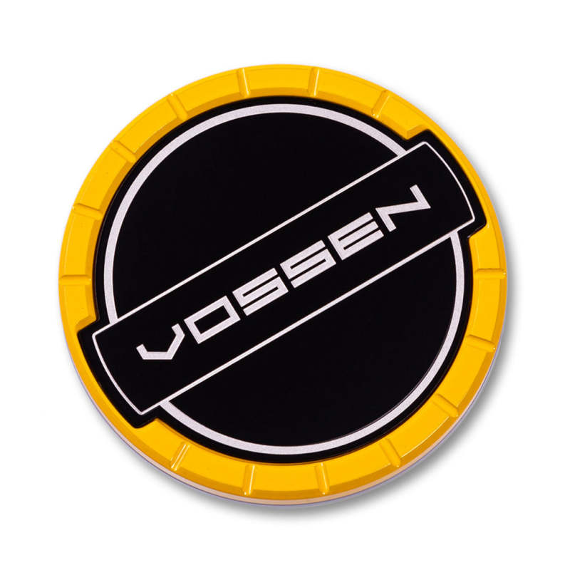 Vossen Billet Sport Cap - Large - Classic - Yellow Wheel Center Caps Vossen