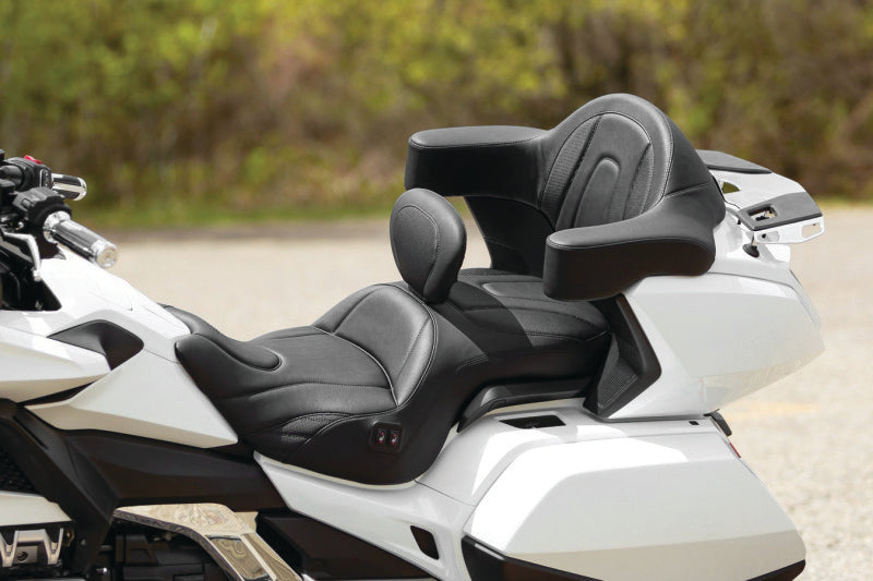 Mustang 18-19 Honda Gold Wing GL1800 Standard Touring 1PC Seat w/ Driver Backrest - Black One-Piece Motorcycle Seats Mustang Motorcycle