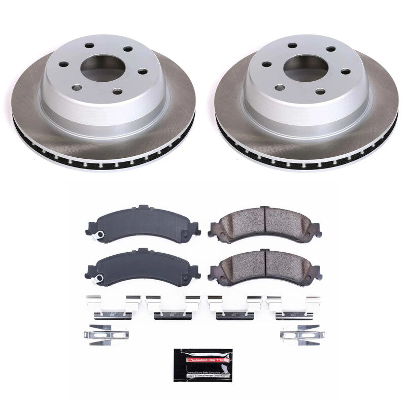 Power Stop 00-06 GMC Yukon XL 1500 Rear Semi-Coated Rotor Kit Brake Kits - Performance Blank PowerStop