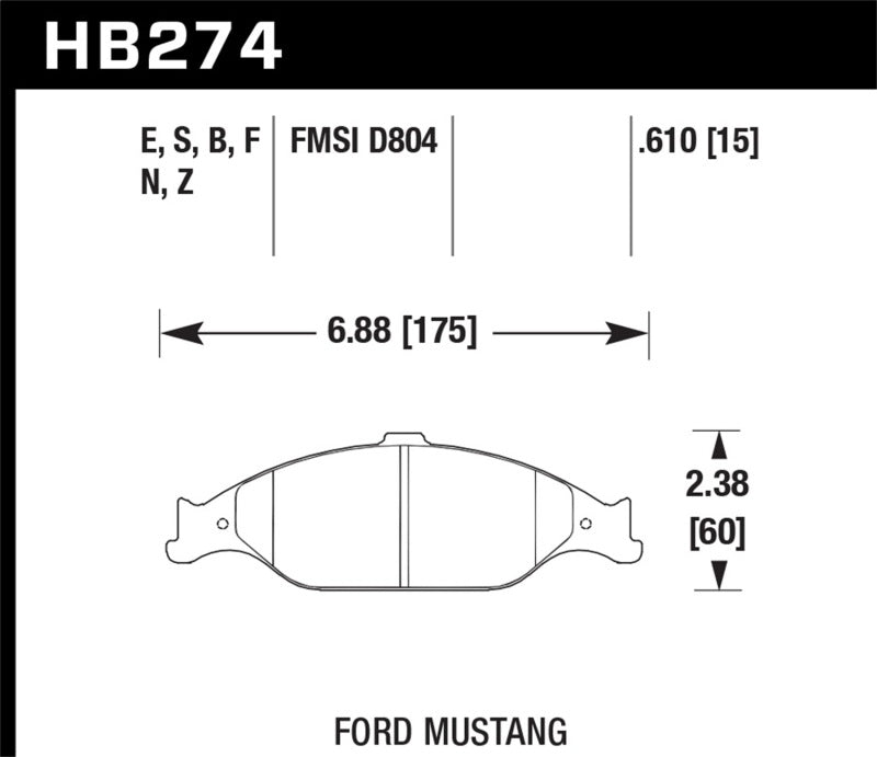 Hawk HP+ Street Brake Pads Brake Pads - Performance Hawk Performance