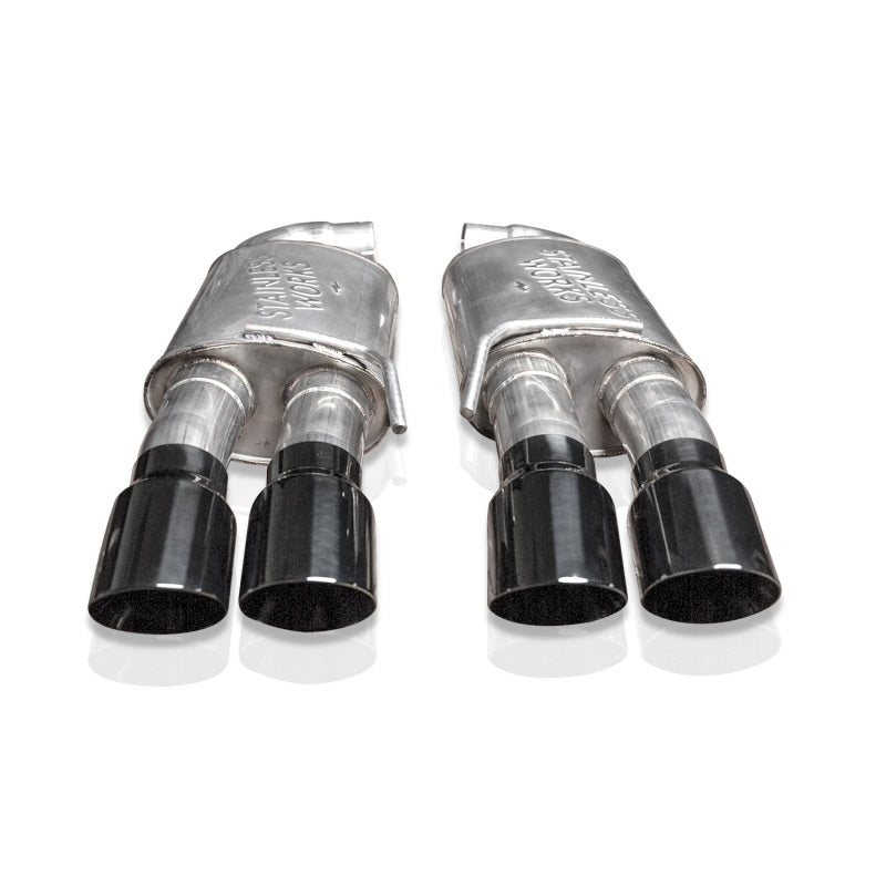 Stainless Works 18-21 Mustang GT Axleback Legend Exhaust - Black Tips Axle Back Stainless Works