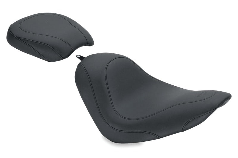 Mustang 06-17 Harley Softail Wide Tire (200mm) Wide Tripper Solo Seat - Black Solo Motorcycle Seats Mustang Motorcycle