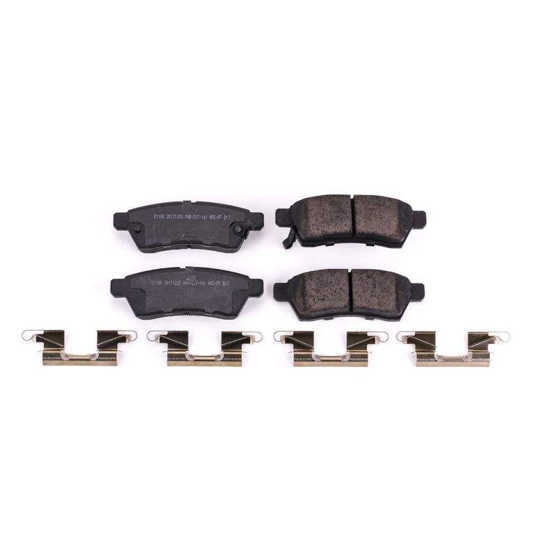Power Stop 05-19 Nissan Frontier Rear Z17 Evolution Ceramic Brake Pads w/Hardware Brake Pads - OE PowerStop