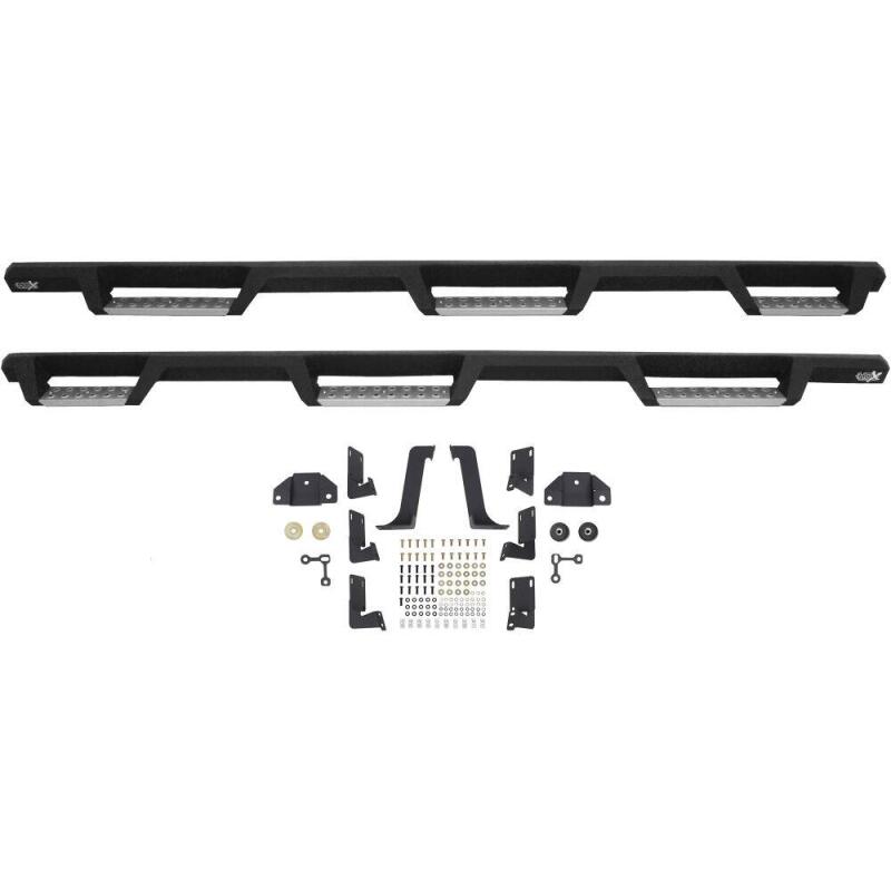 Westin/HDX 99-16 Ford F-250/350 Crew Cab (6.75ft Bed) Stainless Drop Nerf Step Bars - Textured Black Nerf Bars Westin
