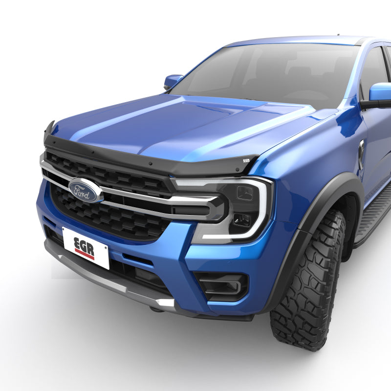 EGR 2024+ Ford Ranger Superguard Hood Shield - Dark Smoke Hood Deflectors EGR