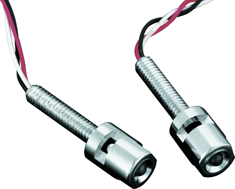 Kuryakyn LED License Plate Light With Red Accent Light Universal Chrome Light Bars & Cubes Kuryakyn