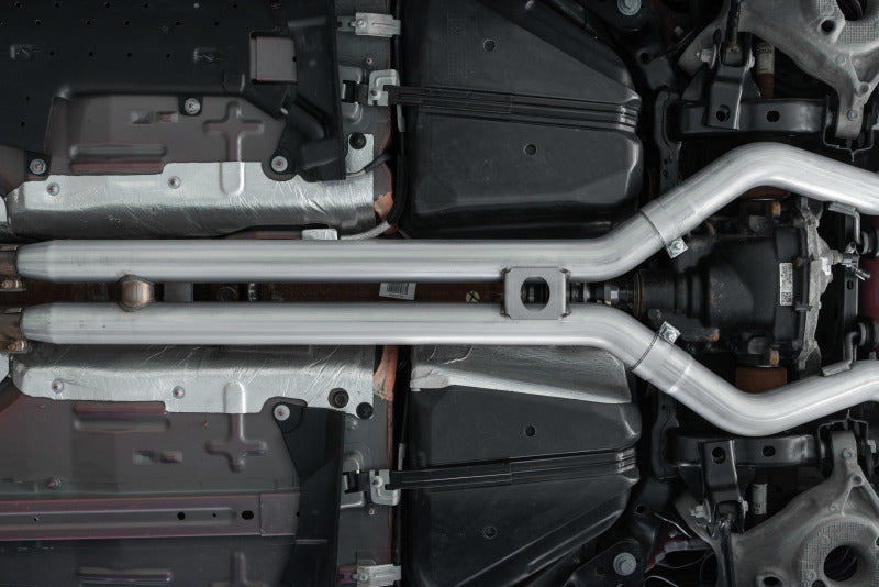 MBRP 18-22 Ford Mustang GT 5L T304 SS 3in Cat-Back Dual Rear w/4in Quad Carbon Fiber Tips (Street) Catback MBRP
