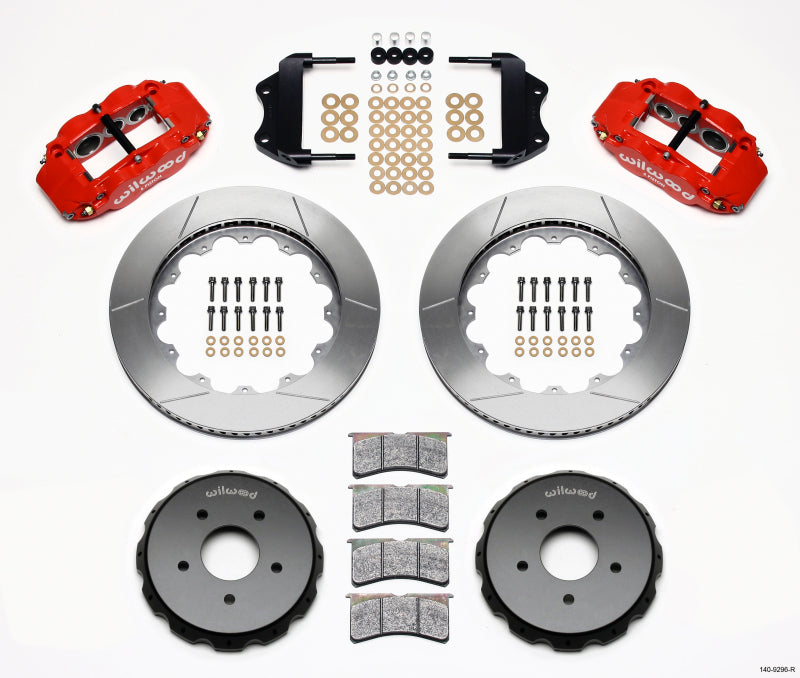 Wilwood Narrow Superlite 6R Front Hat Kit 14.00in Red 2004-2006 Pontiac GTO Big Brake Kits Wilwood