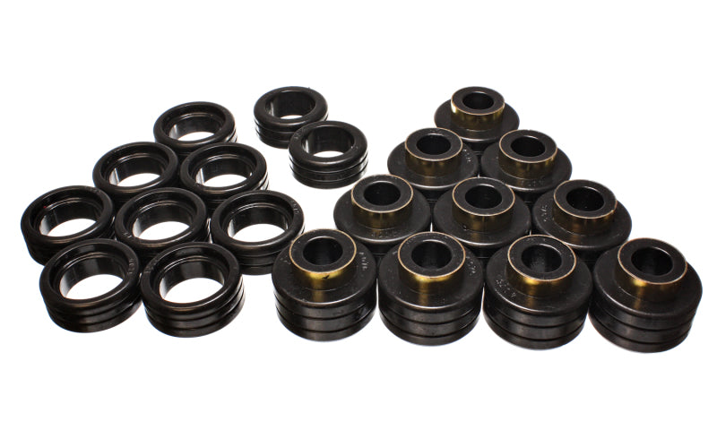Energy Suspension 95-99 GM Tahoe/Yukon/Denali 2WD/4WD Black Body (Cab) Mount Set Bushing Kits Energy Suspension
