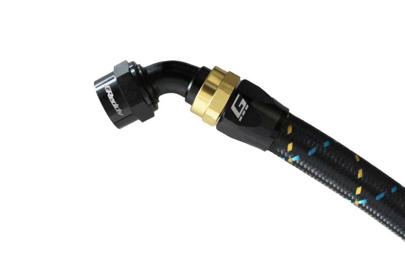 GReddy AN08 60 DEGREE HOSE END SWIVEL BLACK/GOLD ANODIZED Oil Line Kits GReddy