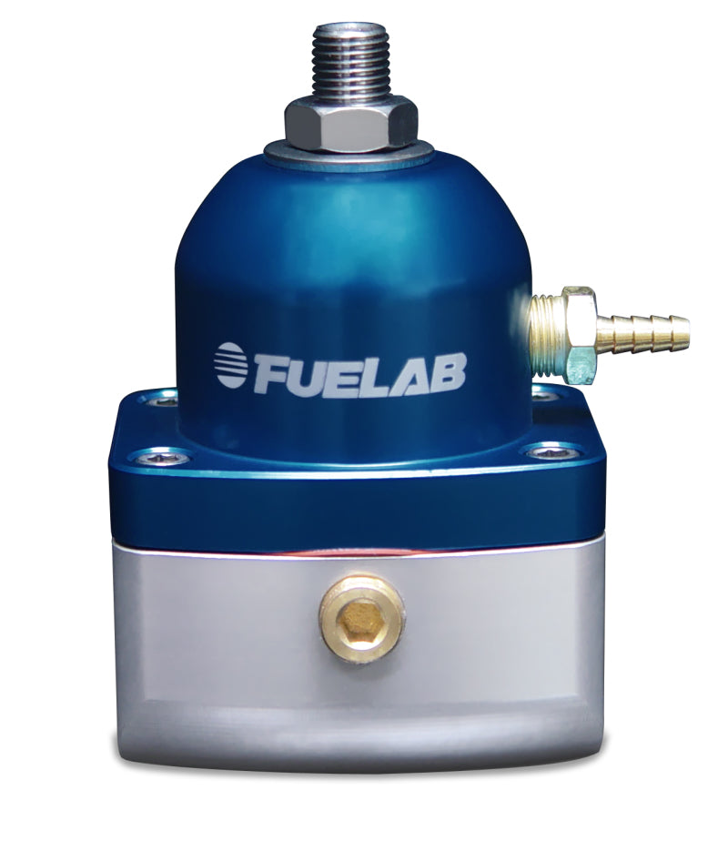 Fuelab 515 Carb Adjustable FPR Large Seat 1-3 PSI (2) -10AN In (1) -6AN Return - Blue Fuel Pressure Regulators Fuelab