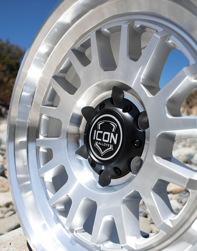 ICON Anza 17x8.5 / 5x5 / -6mm / 4.5in BS Silver Machined Wheel Wheels - Cast ICON