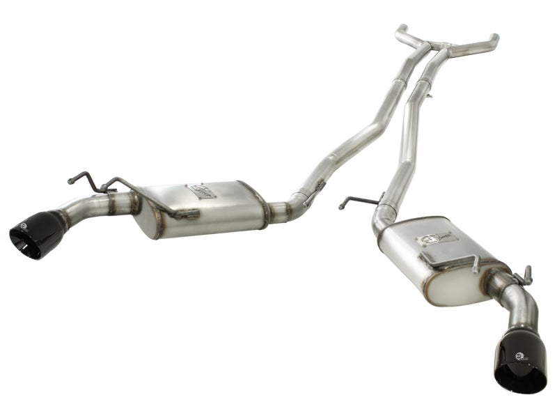 aFe MACHForce XP Exhaust 2.5in Stainless Steel CB/10-13 Chevy Camaro V6-3.6L (td) (gloss blk tip) Catback aFe