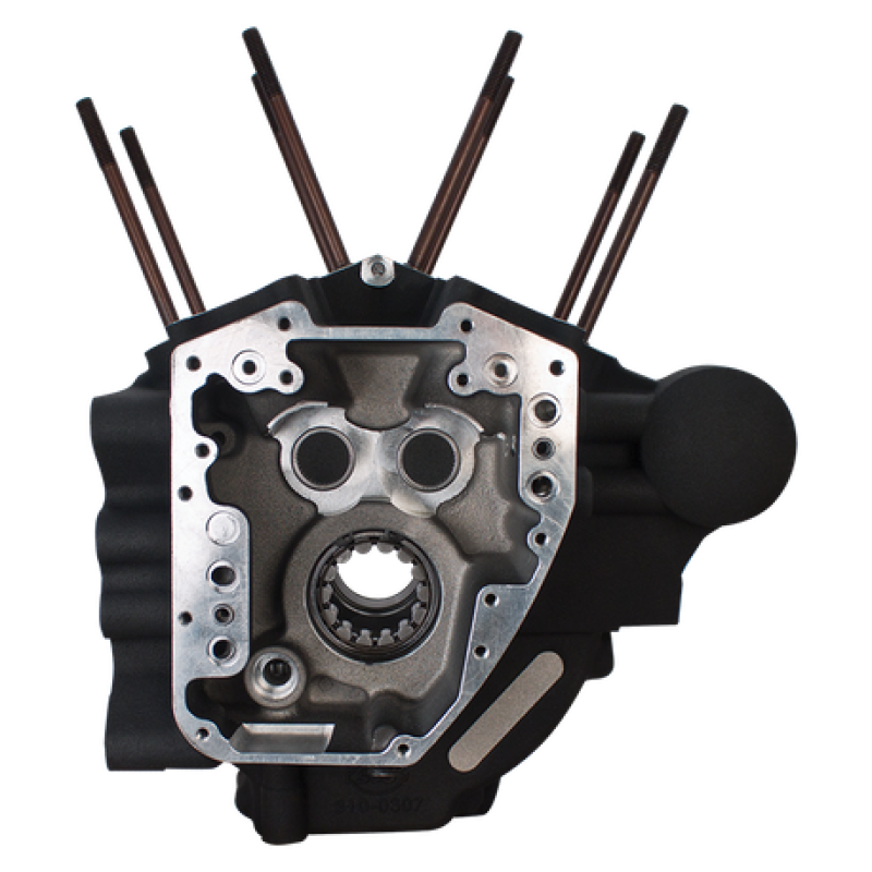 S&S Cycle 07-16 BT Engines w/ 4-1/8in Bore Super Stock T2 Crankcase - Wrinkle Black Crankshafts S&S Cycle