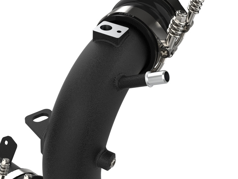 aFe 21-23 Ford Bronco V6-2.7Ltt BladeRunner Alum Hot &amp; Cold Charge Pipe Kit - Black Intercoolers aFe